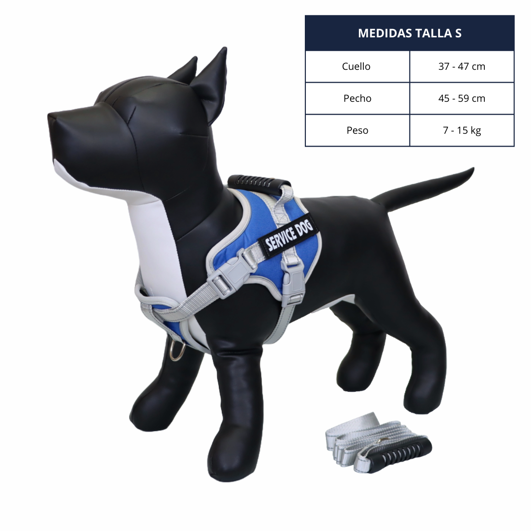 Pechera Reflectante con Asa y Collar para Perro - Color Azul Oscuro, Talla S