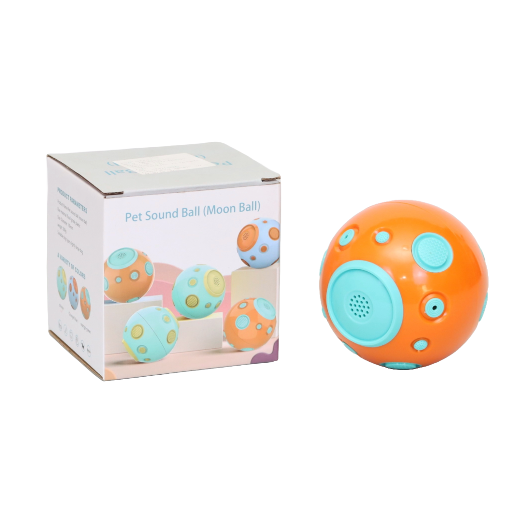 Pelota Multifuncional y con Sonido para Perros Color Naranja