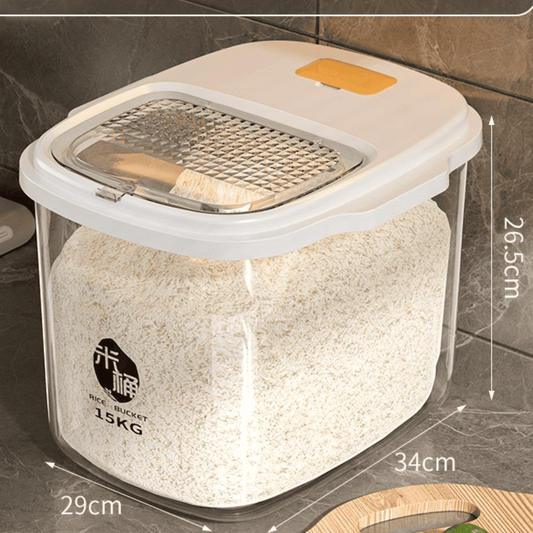 Contenedor Hermético de 15 Kilos a Prueba de Humedad Color Blanco