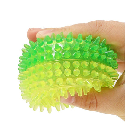 PACK DE 3 PELOTAS DE ESPINAS DE JUGUETE COLOR VERDE/AMARILLO