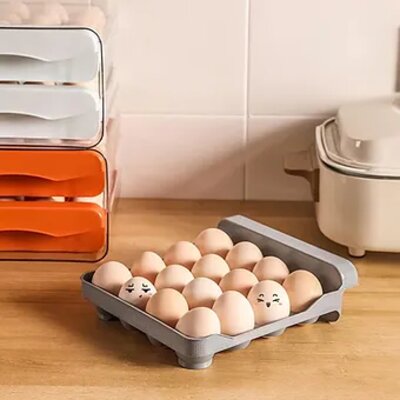 Organizador y Dispensador para 32 Huevos Color Gris