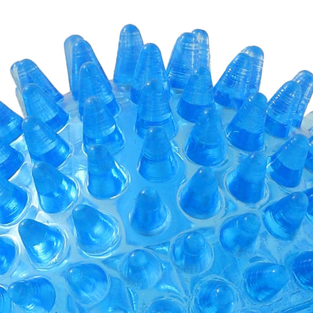 PACK DE 3 PELOTAS DE ESPINAS DE JUGUETE COLOR AZUL