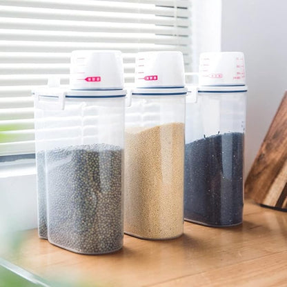 Dispensador para Cereal Multiuso de 2 Kilos con Taza Medidora