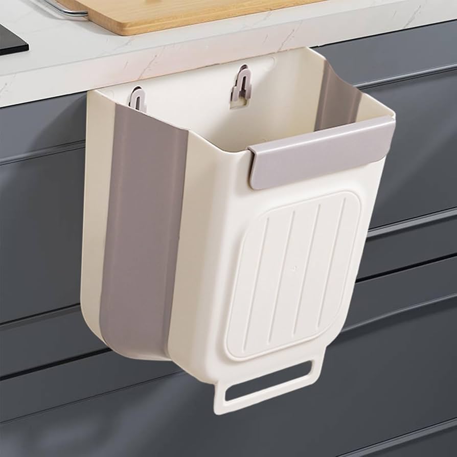TACHO DE BASURA PLEGABLE PARA COCINA COLOR LILA