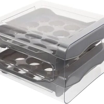 Organizador y Dispensador para 32 Huevos - Color Blanco