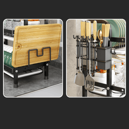 Escurridor de Dos Pisos para Platos de Acero Inoxidable Milan - Color Dorado