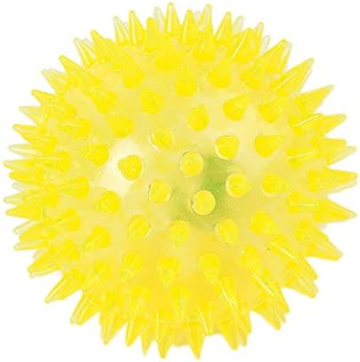PACK DE 3 PELOTAS DE ESPINAS DE JUGUETE COLOR AMARILLO