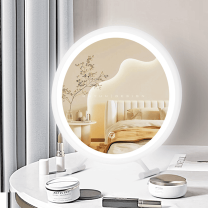Espejo Tocador Redondo con Luz LED Blanco