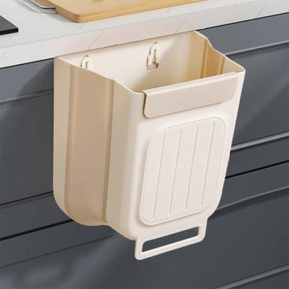 TACHO DE BASURA PLEGABLE PARA COCINA COLOR BEIGE