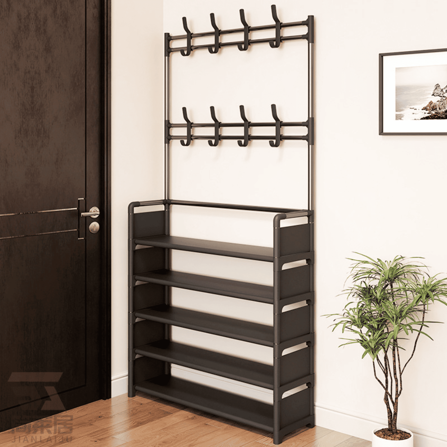 Zapatera Organizador 5 Niveles 80 CM Negro