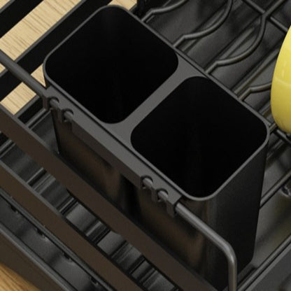 Escurridor de Dos Pisos para Platos de Acero Inoxidable Praga - Negro