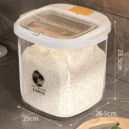 Contenedor Hermético de 10 Kilos a Prueba de Humedad Color Blanco