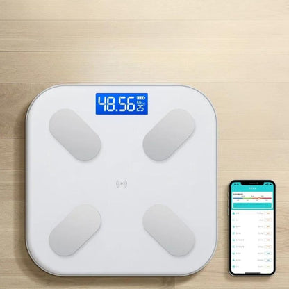 Balanza Digital Inteligente con Escala de Grasa Corporal - Blanco