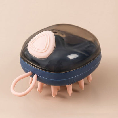 Cepillo de Baño para Perros con Dispensador de Jabón Color Azul