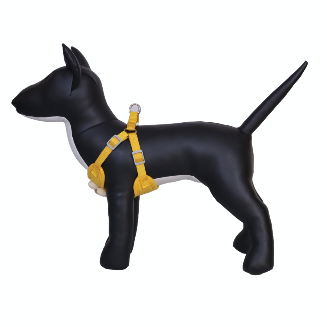 ARNÉS PARA PERRO/GATO CON DECORACIÓN DE FLOR - COLOR AMARILLO, TALLA L