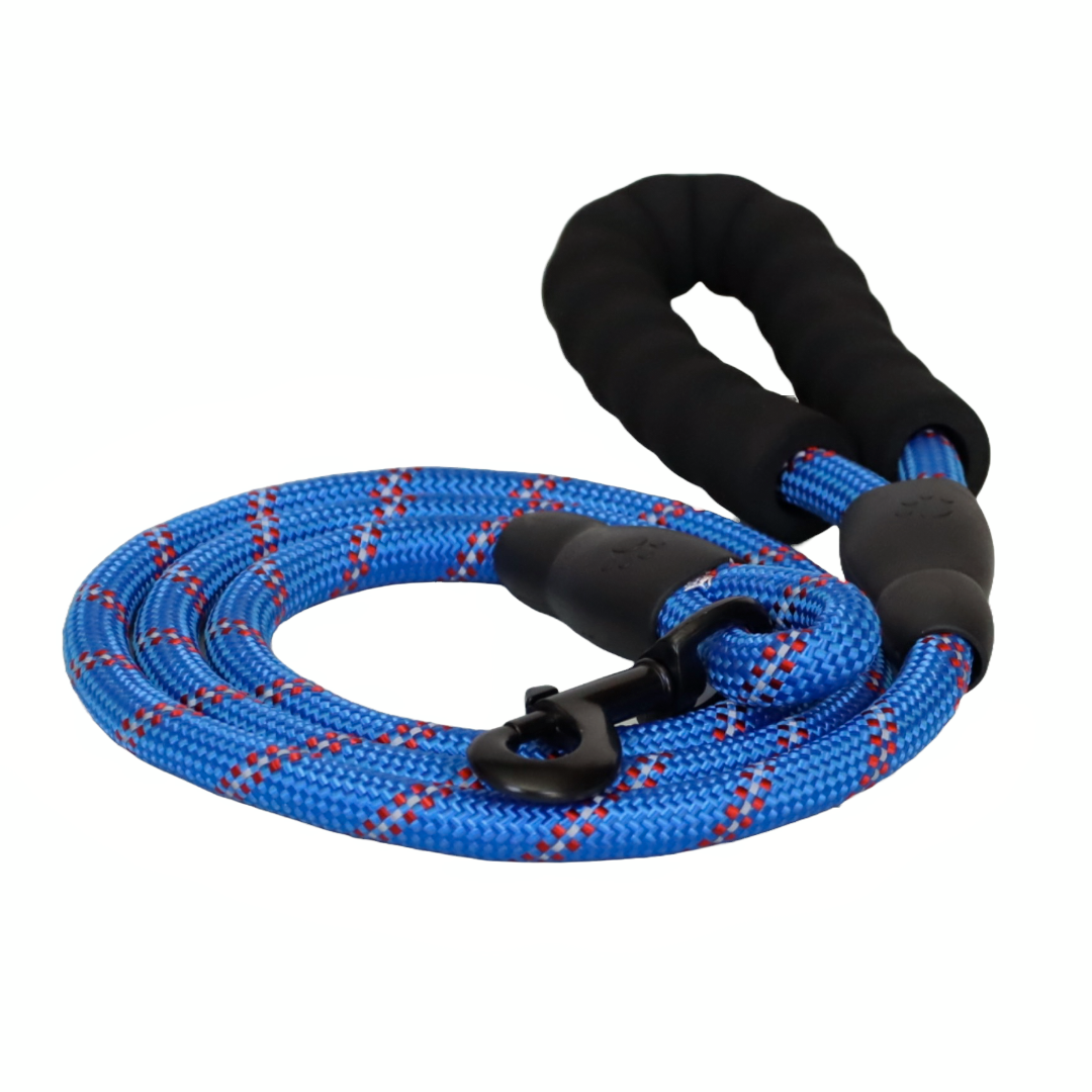 CORREA PARA MASCOTAS REFLECTANTE, DURADERA Y CÓMODA COLOR AZUL