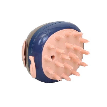 CEPILLO DE BAÑO PARA PERROS CON DISPENSADOR DE JABÓN COLOR AZUL