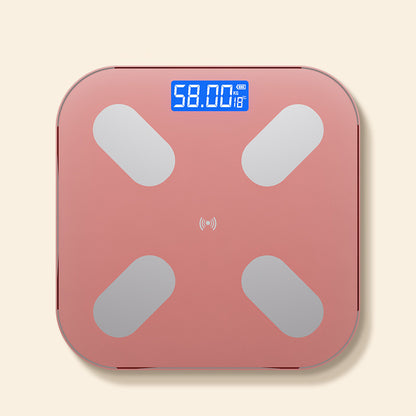 Balanza Digital Inteligente con Escala de Grasa Corporal - Rosado