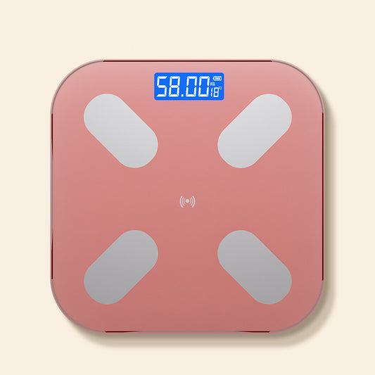 Balanza Digital Inteligente con Escala de Grasa Corporal - Rosado