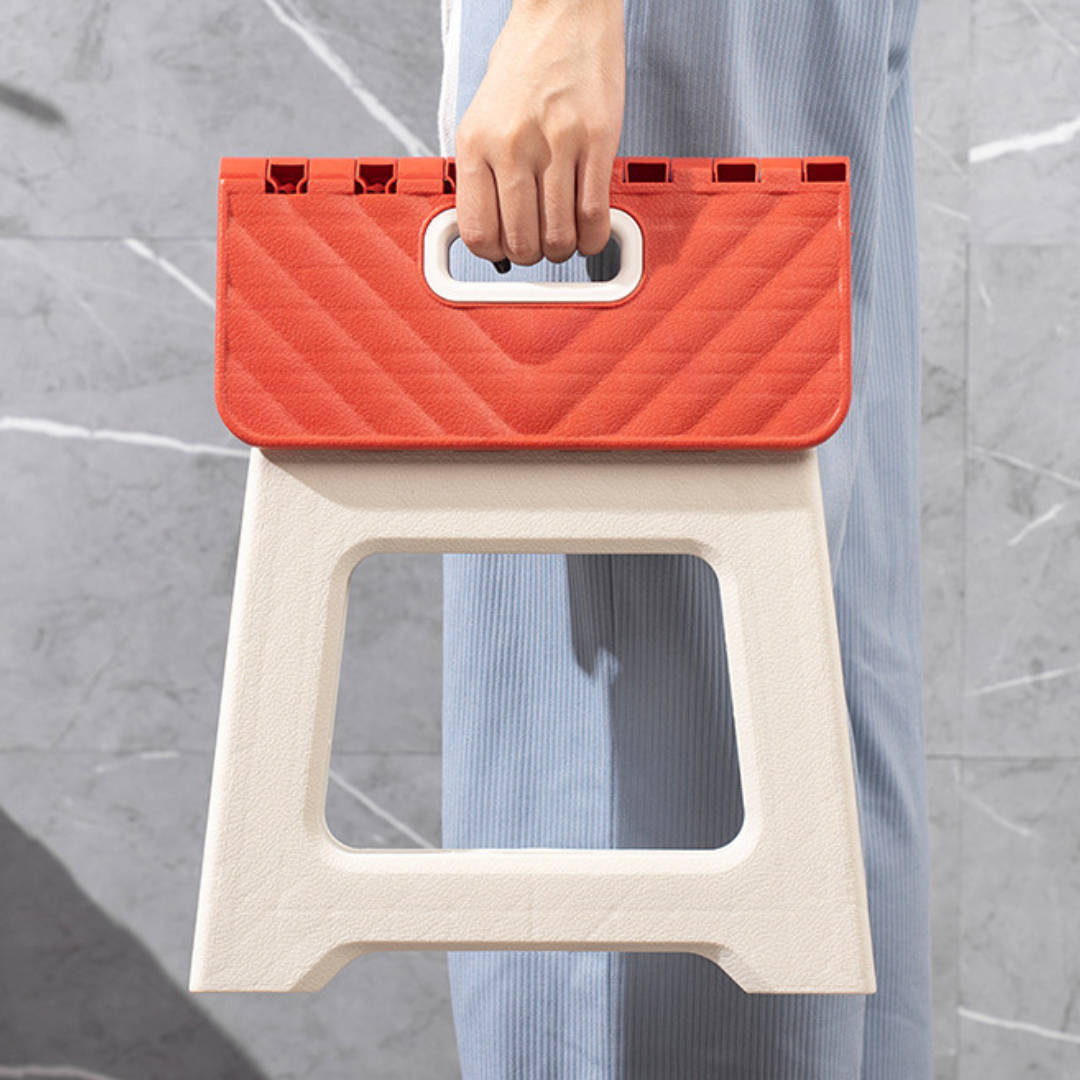 BANQUITO TABURETE PLEGABLE Y PORTÁTIL 19 CM COLOR NARANJA
