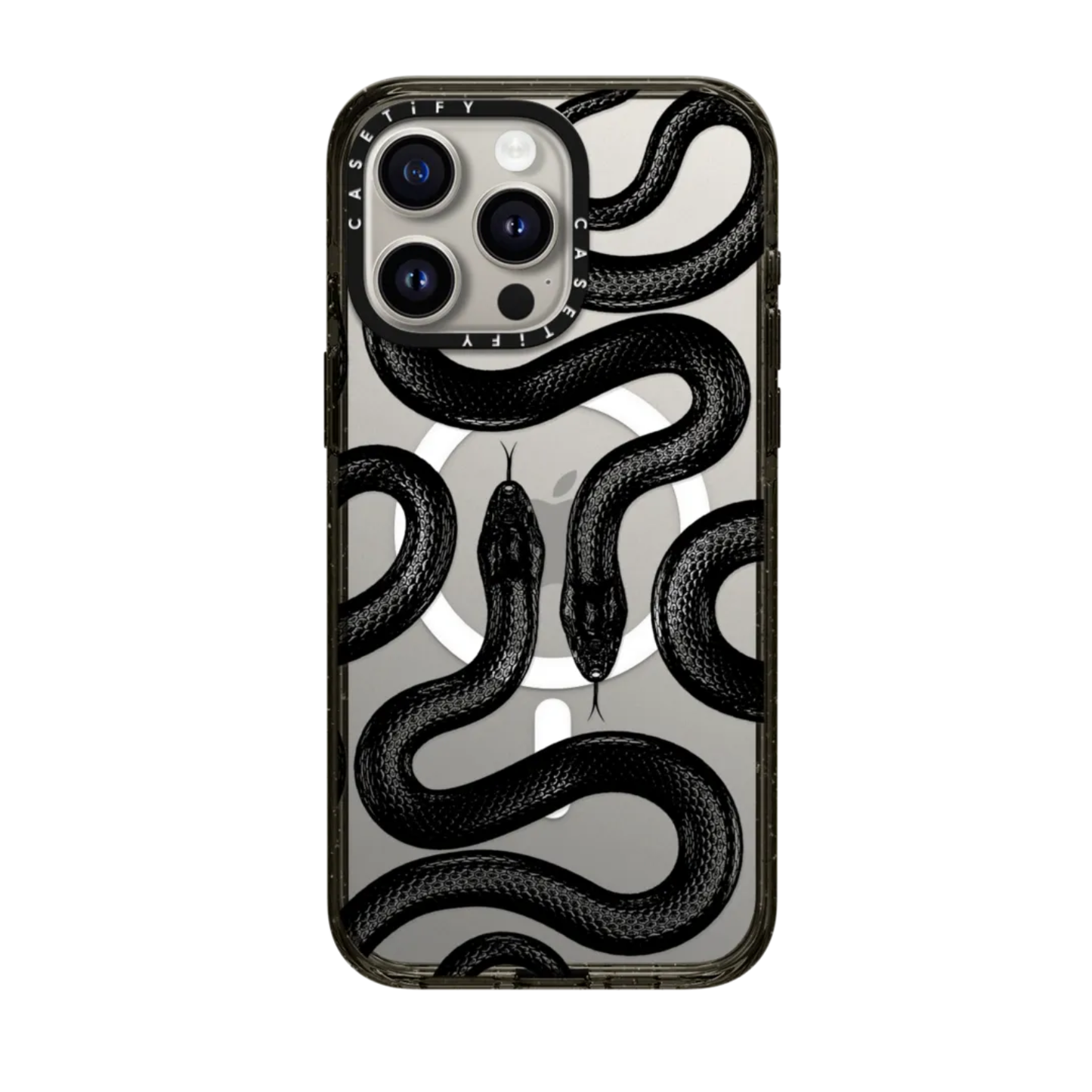 Case CASETIFY Black Kingsnake Black Case con MAGSAFE - IPHONE 14 Pro Max
