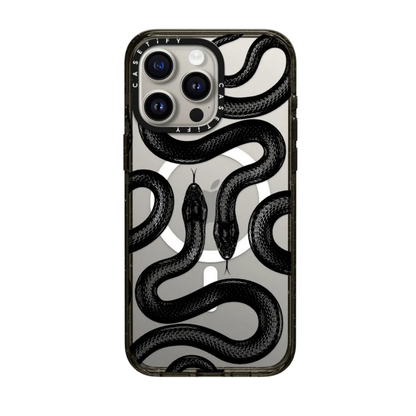 Case CASETIFY Black Kingsnake Black Case con MAGSAFE - IPHONE 14 Pro Max