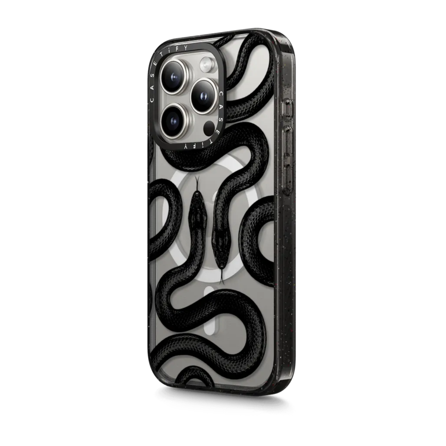 Case CASETIFY Black Kingsnake Black Case con MAGSAFE - IPHONE 14 Pro Max