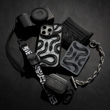 Case CASETIFY Black Kingsnake Black Case con MAGSAFE - IPHONE 14 Pro Max