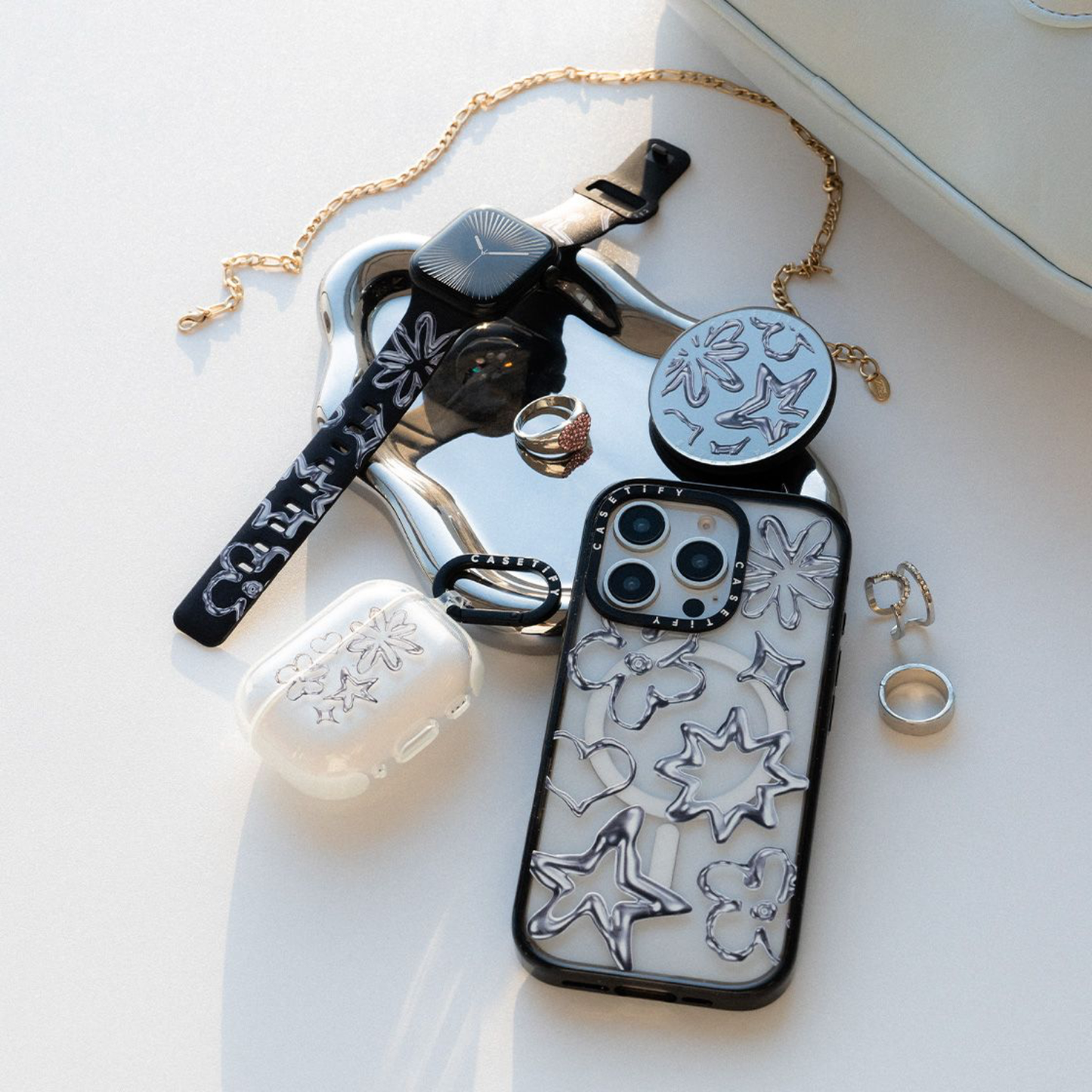 Case CASETIFY Chrome Doodles con MAGSAFE - IPHONE 14 Plus