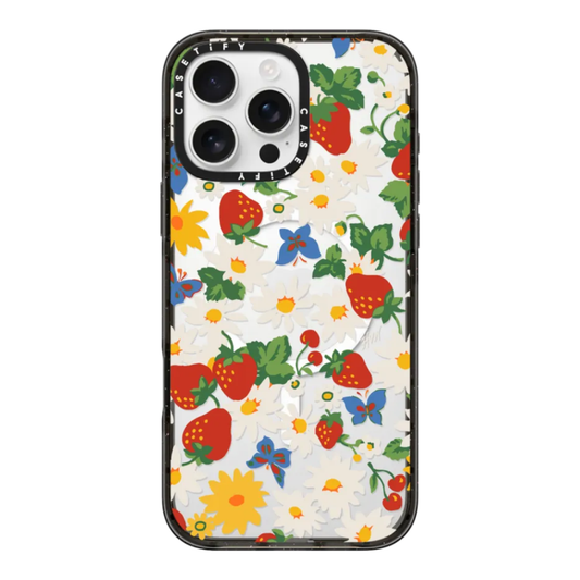 Case CASETIFY Strawberry Daisy con MAGSAFE - IPHONE 15 Pro Max