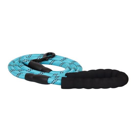 CORREA PARA MASCOTAS REFLECTANTE, DURADERA Y CÓMODA COLOR CELESTE