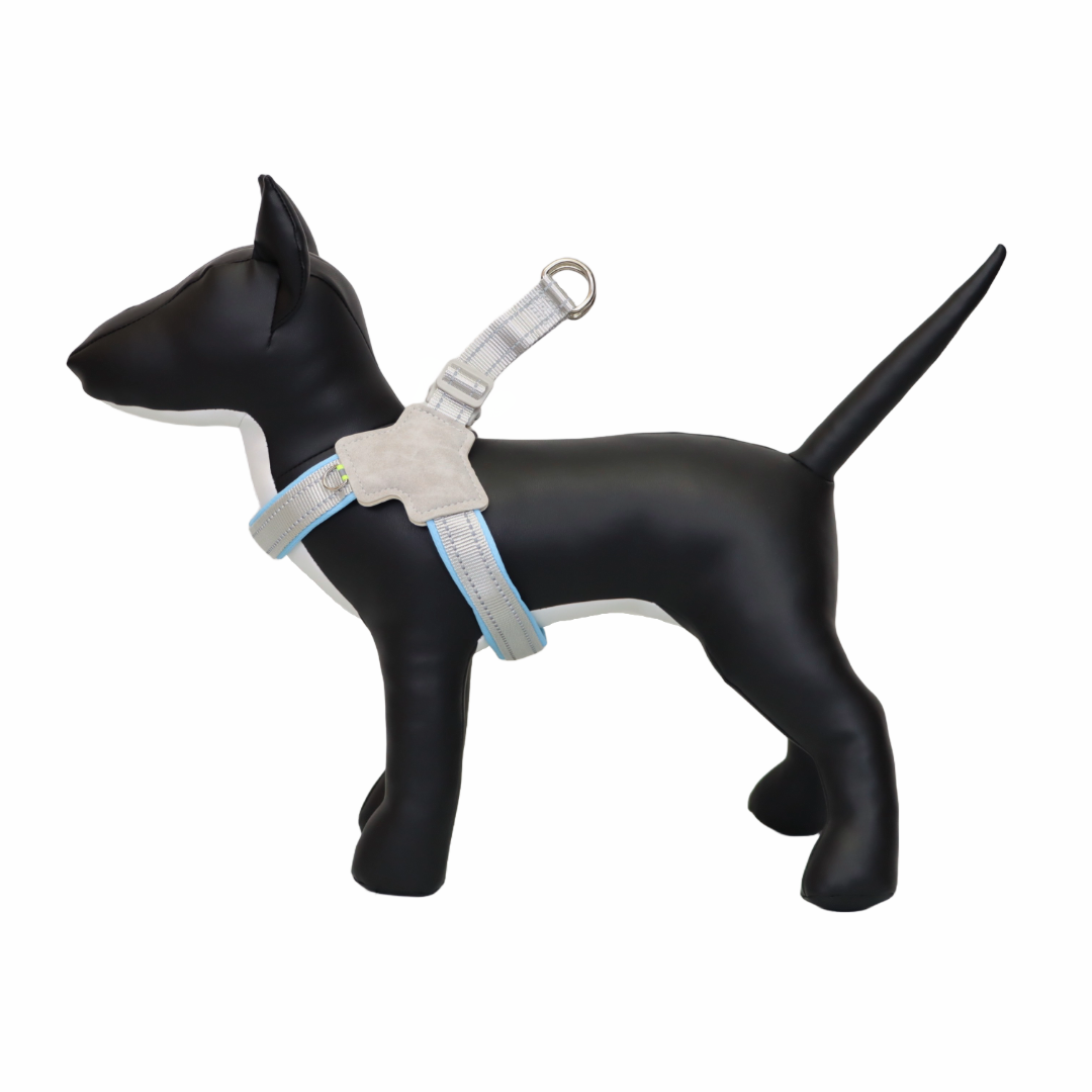 ARNÉS PARA PERRO EN FORMA DE Y - COLOR CELESTE, TALLA XL