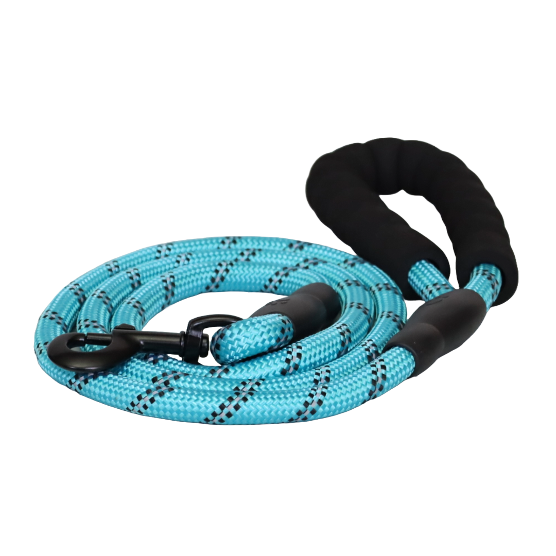 CORREA PARA MASCOTAS REFLECTANTE, DURADERA Y CÓMODA COLOR CELESTE