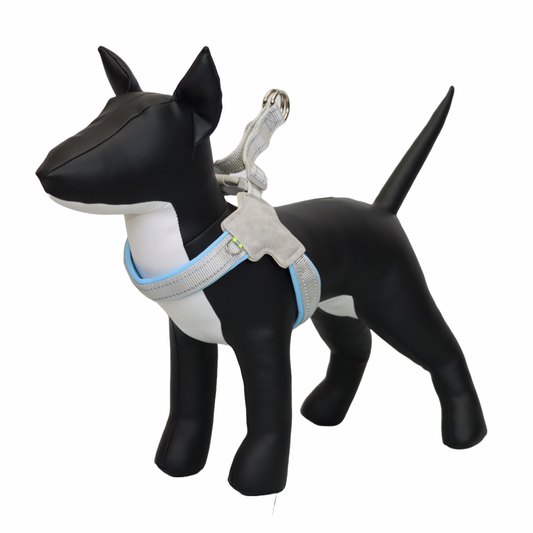 ARNÉS PARA PERRO EN FORMA DE Y - COLOR CELESTE, TALLA XL