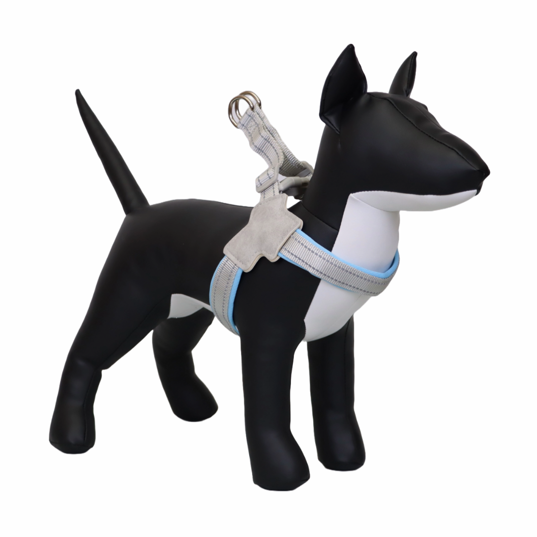 ARNÉS PARA PERRO EN FORMA DE Y - COLOR CELESTE, TALLA M