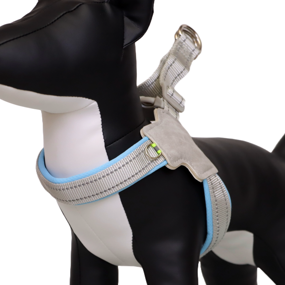 ARNÉS PARA PERRO EN FORMA DE Y - COLOR CELESTE, TALLA M