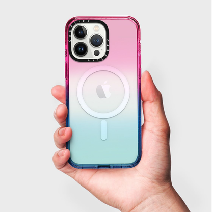 Case CASETIFY Clear Polka Daub Hearts con MAGSAFE - IPHONE 13