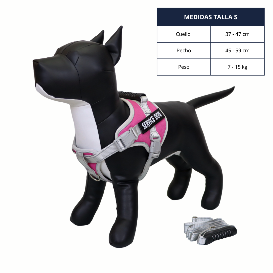 Pechera Reflectante con Asa y Collar para Perro - Color Fucsia, Talla S