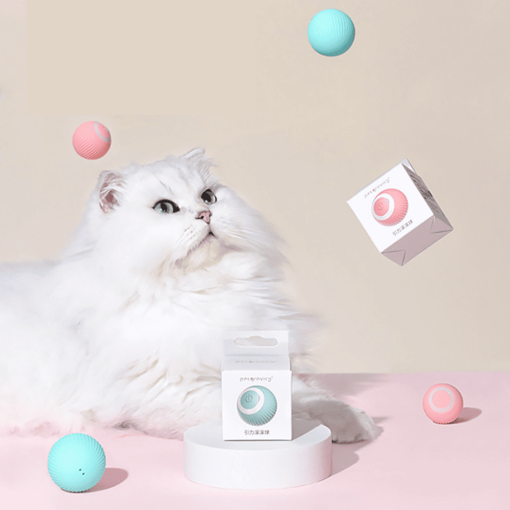 Pelota Inteligente, Giratoria e Interactiva para Gatos Color Rosado