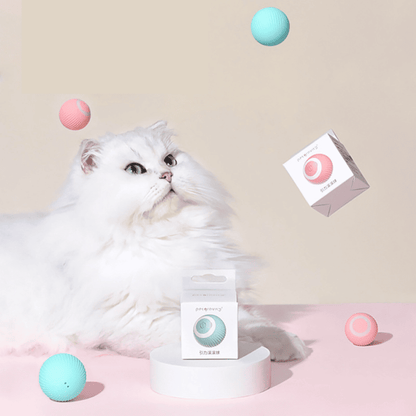 Pelota Inteligente, Giratoria e Interactiva para Gatos Color Rosado