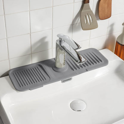 Alfombrilla Protectora Delgada De Silicona De 37 cm Para Lavadero - Color Gris