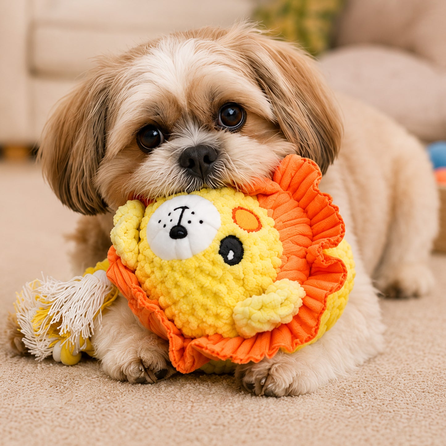 Peluche Tipo Soga para Perro Modelo León