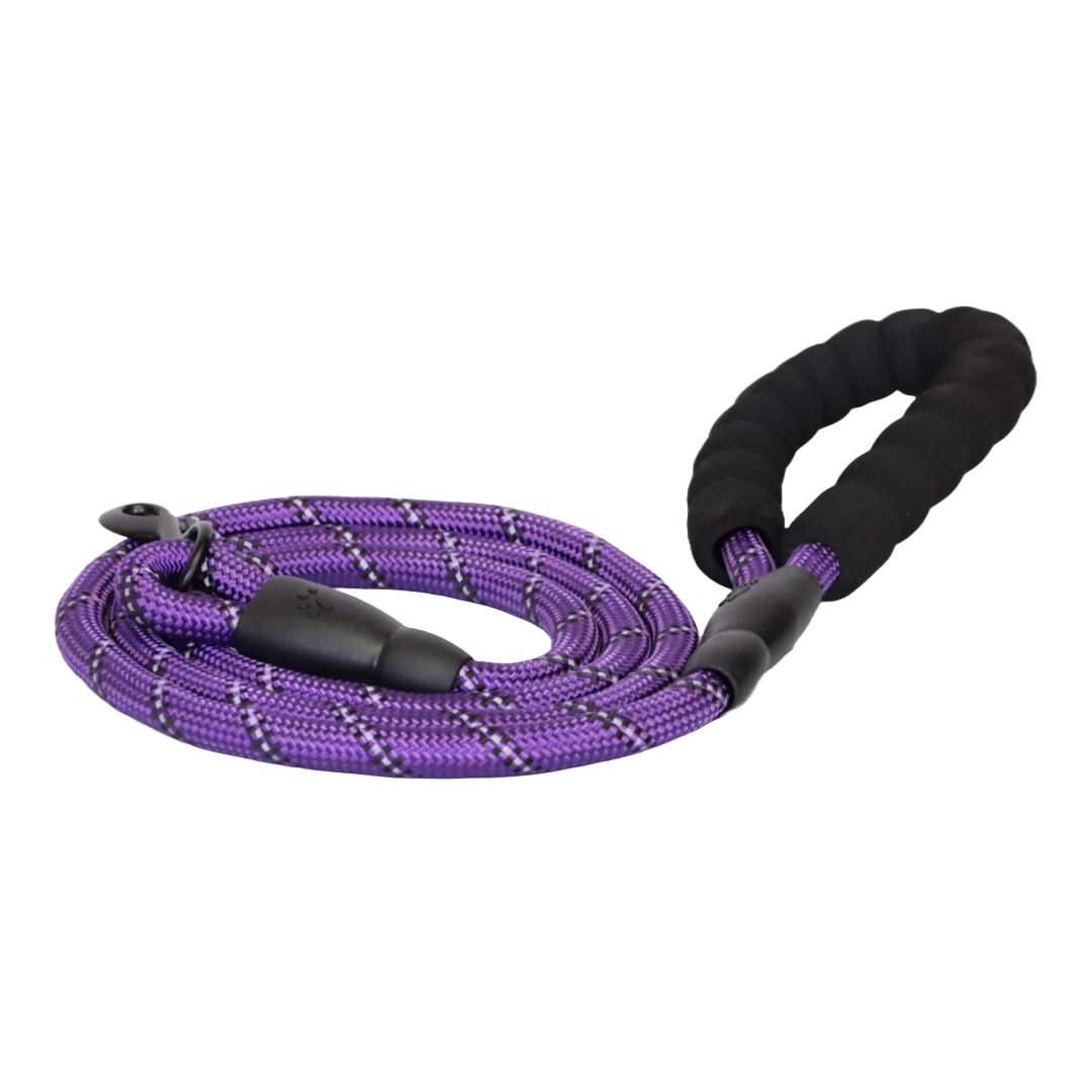 CORREA PARA MASCOTAS REFLECTANTE, DURADERA Y CÓMODA COLOR MORADO