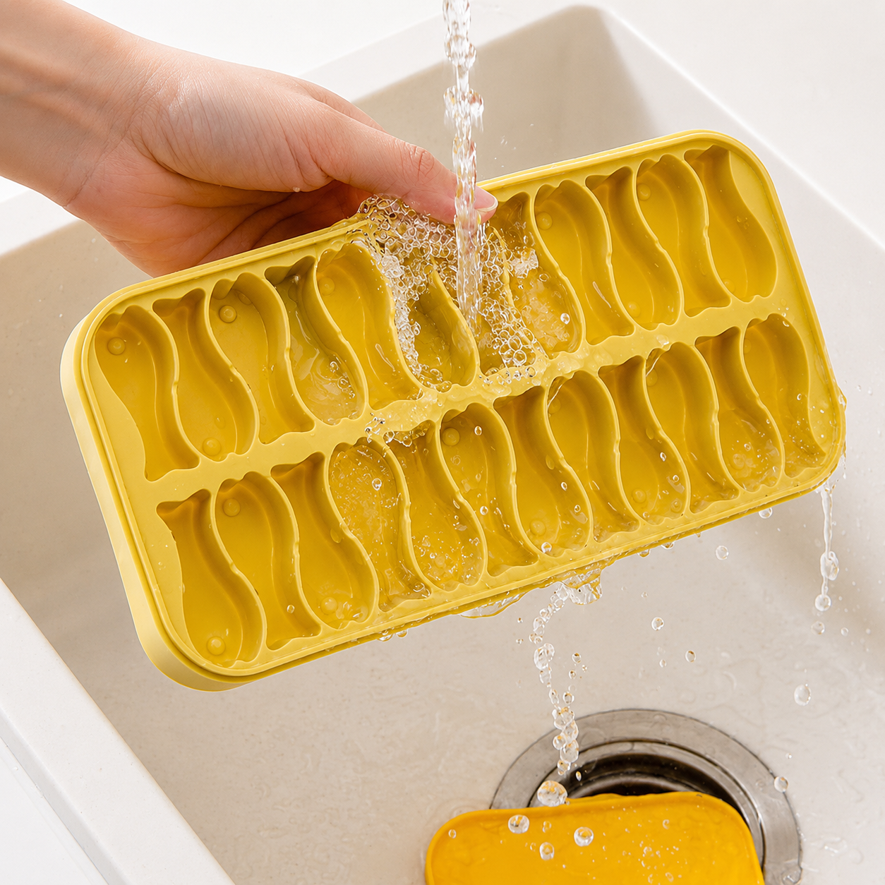 Molde / Bandeja de Silicona para Hielo con Diseños de Caritas
