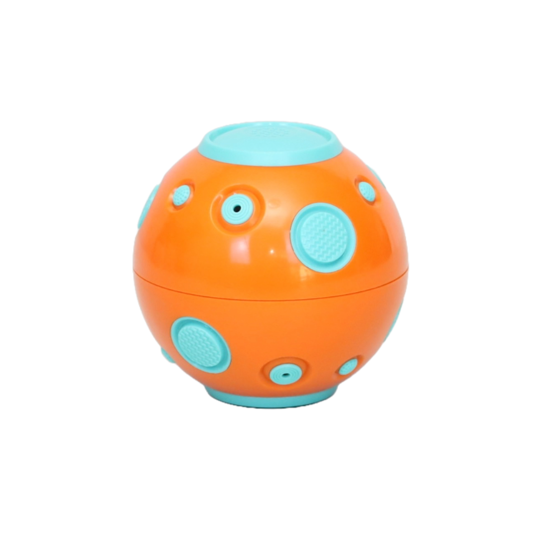 PELOTA MULTIFUNCIONAL Y CON SONIDO PARA PERROS COLOR NARANJA