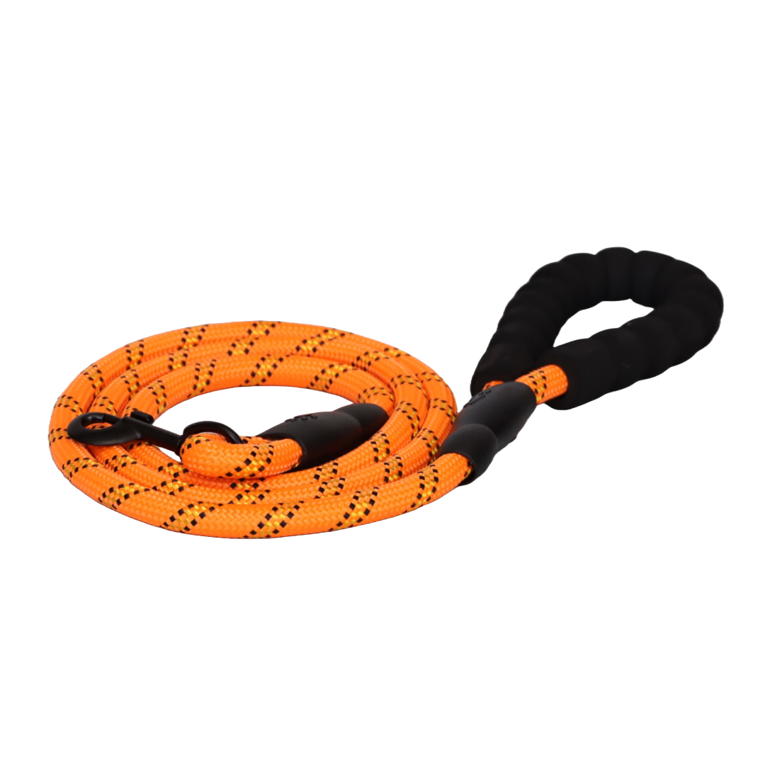 CORREA PARA MASCOTAS REFLECTANTE, DURADERA Y CÓMODA COLOR NARANJA