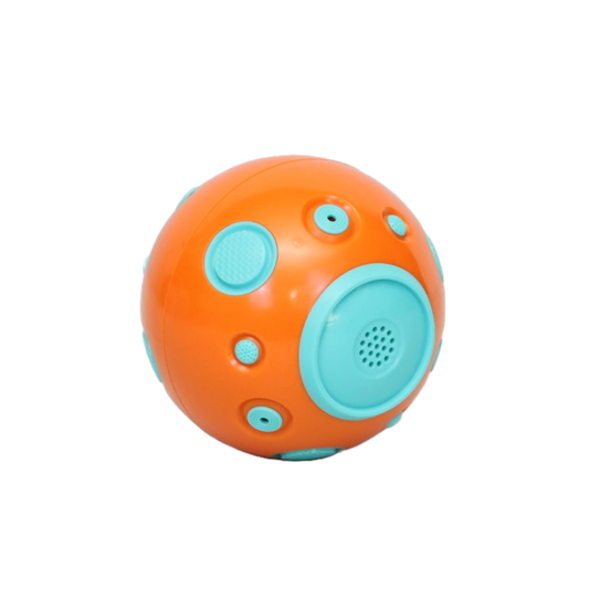 PELOTA MULTIFUNCIONAL Y CON SONIDO PARA PERROS COLOR NARANJA