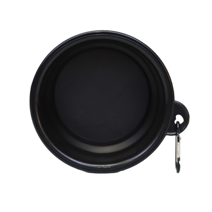 PLATO PLEGABLE PORTÁTIL CON GANCHO PARA MASCOTAS COLOR NEGRO