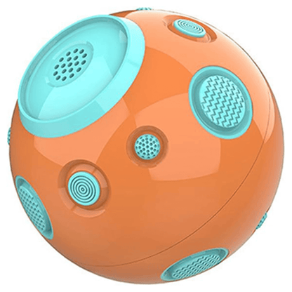 Pelota Multifuncional con Sonido para Perros Color Naranja