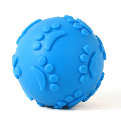 PACK DE 6 PELOTAS DE CAUCHO, CON ALTO RELIEVE DE HUELLAS Y SONIDO PARA MASCOTAS